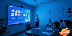 大健康AI流量增长课8.0，赛道定位方法论，AI数字人内容生产，私域转化运营-聊项目