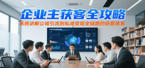 企业主获客全攻略，系统讲解公域引流到私域变现全链路的获客体系-聊项目