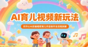 AI育儿视频新玩法，穷开心AI改编唱歌育儿作品制作全流程拆解-聊项目