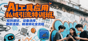 AI工具应用私域引流特训班，规则避坑、设备选择、爆款选题、精准转化全流程-聊项目