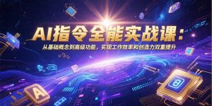 AI指令全能实战课：从基础概念到高级功能，实现工作效率和创造力双重提升-聊项目