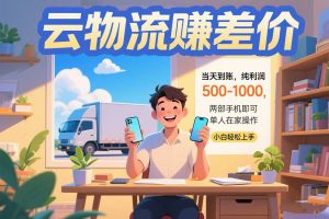 云物流赚差价 当天到账纯利润500-1000 两部手机即可 可单人在家操作 小…-聊项目