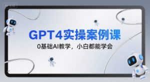 GPT4实操案例课,0基础AI教学,小白都能学会-聊项目
