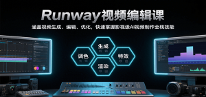 Runway视频编辑课,涵盖视频生成、编辑、优化,快速掌握影视级AI视频制作全栈技能-聊项目