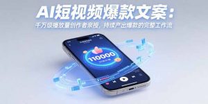 AI短视频爆款文案:千万级播放量创作者亲授,持续产出爆款的完整工作流-聊项目