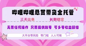 2025年B站风口带货项目 仅需提供账号 全程托管 轻松月入1w+-聊项目