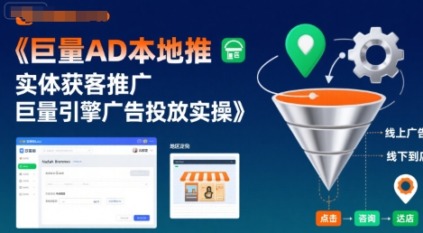 巨量AD本地推实体获客推广，巨量引擎广告投放实操-聊项目