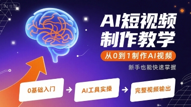 AI短视频制作教学，从0到1制作AI视频-聊项目