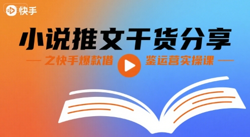 小说推文干货分享之快手爆款借鉴运营实操课-聊项目