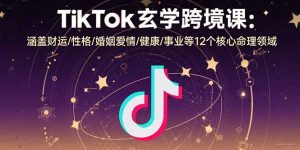 TikTok玄学跨境课：涵盖财运/性格/婚姻爱情/健康/事业等12个核心命理领域-聊项目