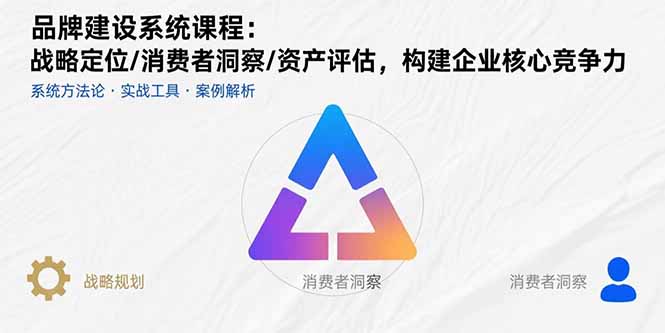 品牌建设系统课程：战略定位/消费者洞察/资产评估，构建企业核心竞争力-聊项目