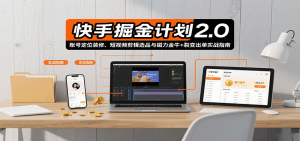 快手掘金计划2.0，账号定位装修、短视频剪辑选品与磁力金牛+裂变出单实战指南-聊项目