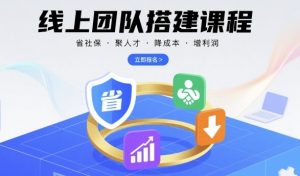 线上团队搭建课程,省社保,聚人才,降成本,增利润,团队管理必看-聊项目