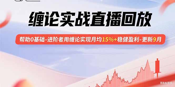缠论实战直播回放：帮助0基础-进阶者用缠论实现月均15%+稳健盈利-更新9月-聊项目