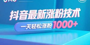 抖音最新涨粉技术，一天轻松涨粉1000+-聊项目