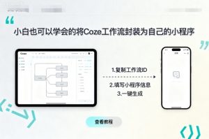 小白也可以学会的将coze工作流封装为自己的小程序-聊项目