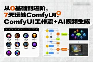 从0基础到进阶，7天玩转ComfyUI，Comfyui工作流+AI视频生成-聊项目