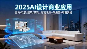 2025AI设计商业应用：室内/软装/建筑/景观，智能设计+效果图+动画实战-聊项目