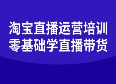 淘宝直播运营培训-零基础学会直播卖货-聊项目