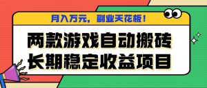 两款游戏自动搬砖，月入万元，长期稳定收益项目，副业天花板！-聊项目