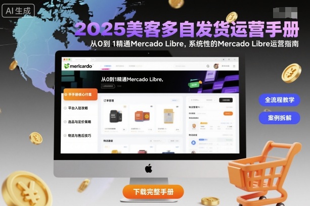 2025美客多自发货运营手册：从0到1精通Mercado Libre，系统性的Mercado Libre运营指南-聊项目