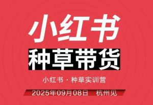 小红书种草带货实训营9月8日杭州线下课，全程录音+字幕，全网唯一小红书实战营-聊项目