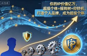 你的IP价值亿万,超级个体=摇钱树+印钞机,打造个人品牌,成为超级个体-聊项目