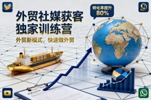 外贸社媒获客独家训练营，外贸新模式，快速做外贸-聊项目