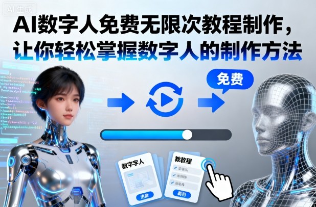 AI数字人免费无限次教程制作，让你轻松掌握数字人的制作方法-聊项目