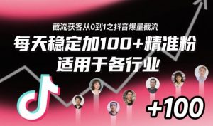 ‌⁢⁡⁤⁡⁡‌‌⁤⁤‍‬‬⁡⁡‍⁢‍⁢⁢‌⁣⁢⁣⁢⁣‬‌‬⁤‌‌⁡‍⁤截流获客从0到1之抖音爆量截流，每天稳定加100+精准粉，适用于各行业-聊项目