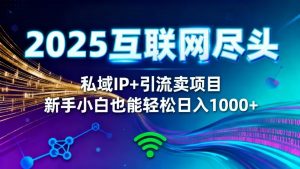 2025网创尽头王炸项目！私域 IP + 精准引流，新手小白在家躺赚日入 1000+-聊项目