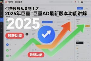 付费投放从0到1之2025年巨量AD最新版本功能讲解-聊项目