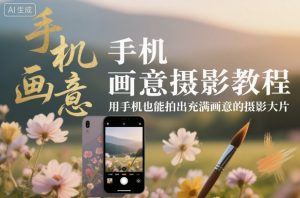 手机画意摄影教程，用手机也能拍出充满画意的摄影大片-聊项目