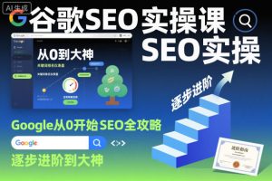 谷歌SEO实操课,Google从0开始SEO全攻略,逐步进阶到大神-聊项目