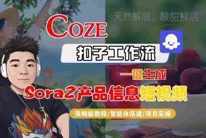 Coze扣子智能体工作流一键生成“SORA2产品信息“短视频，全流程保姆级教学-聊项目