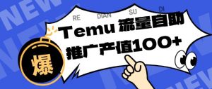 专注于Temu商家提供精准曝光浏览量，助力店铺排名提升和转化，单机日收入80-130【揭秘】-聊项目