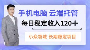 手机、电脑云端托管,每日稳定收入120+,小众领域长期稳定-聊项目