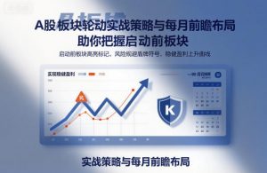 A股板块轮动实战策略与每月前瞻布局,助你把握启动前板块,规避风险,实现稳健盈利-聊项目