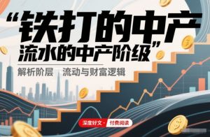 付费文章：铁打的中产，流水的中产阶级-聊项目