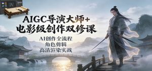 AIGC导演大师+电影级创作双修课：AI创作全流程、角色剪辑、高清渲染实战-聊项目