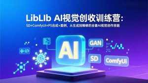 LibLIb AI视觉创收训练营:SD+ComfyUI+PS合成+案例,从生成到精修的全套AI视觉创作技能-聊项目