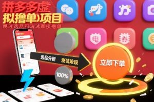 拼多多虚拟撸单项目,跳过选品和测试直接撸单-聊项目