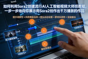 如何利用Sora2创建流行AI人工智能视频大师班，一步一步地向你展示用Sora2创作出千万播放的作品-聊项目