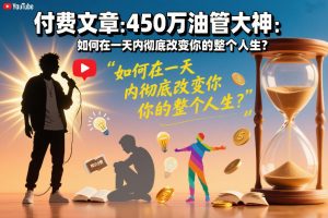 付费文章：450万油管大神：如何在一天内彻底改变你的整个人生？-聊项目