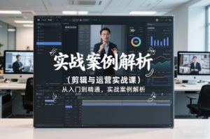 剪辑与运营实战课,从入门到精通,实战案例解析(更新2026)-聊项目