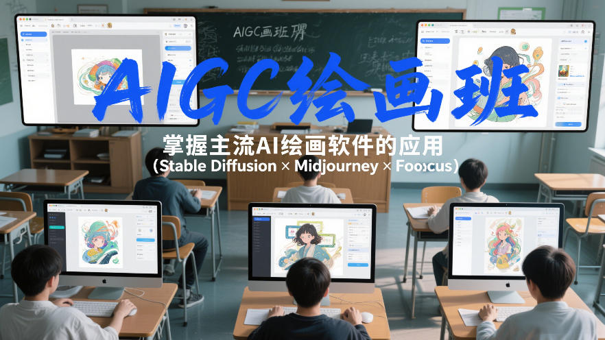 AIGC绘画班，掌握主流Ai绘画软件的应用(Stable Diffusion x Midjourney x Fooocus)-聊项目