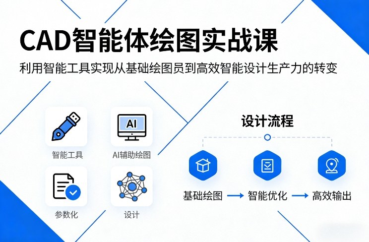 CAD智能体绘图实战课，利用智能工具，实现从基础绘图员到高效智能设计生产力的转变-聊项目