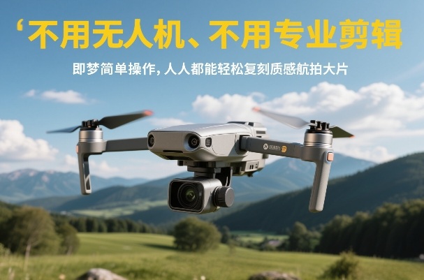 不用无人机、不用专业剪辑，即梦简单操作，人人都能轻松复刻质感航拍大片-聊项目
