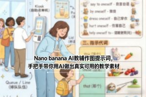 Nano banana AI教辅作图提示词，手把手带你用AI做出真实可用的教学素材-聊项目