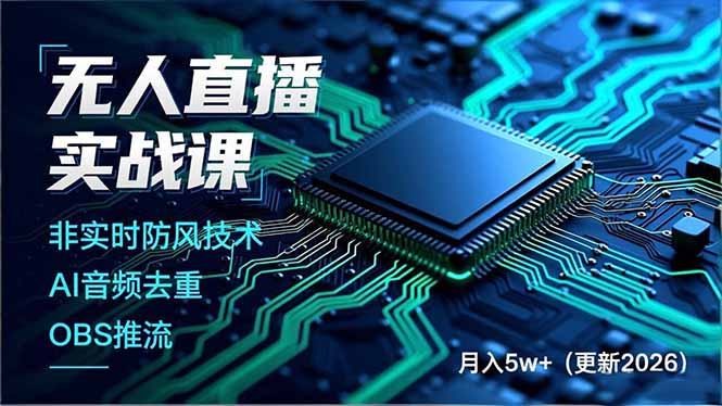 无人直播实战课(更新2月-聊项目